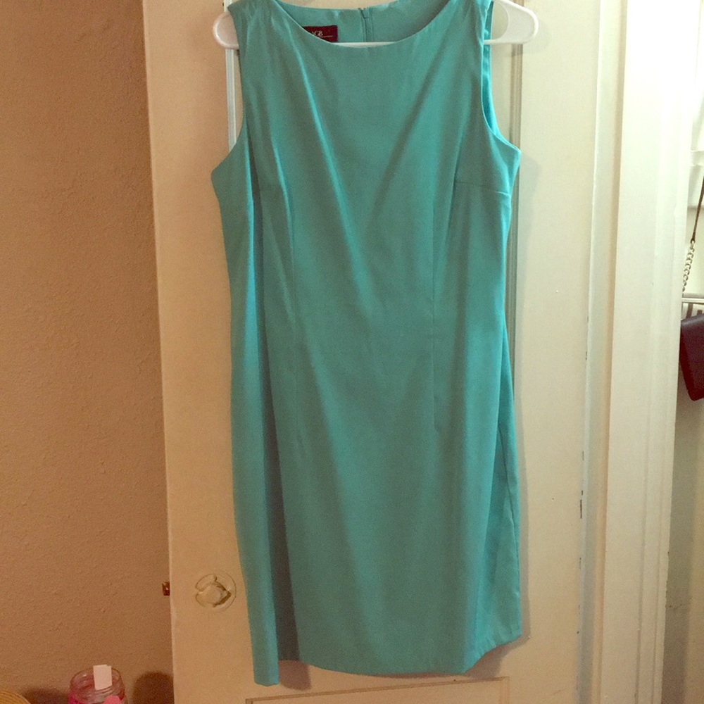 Blue sleeveless dress